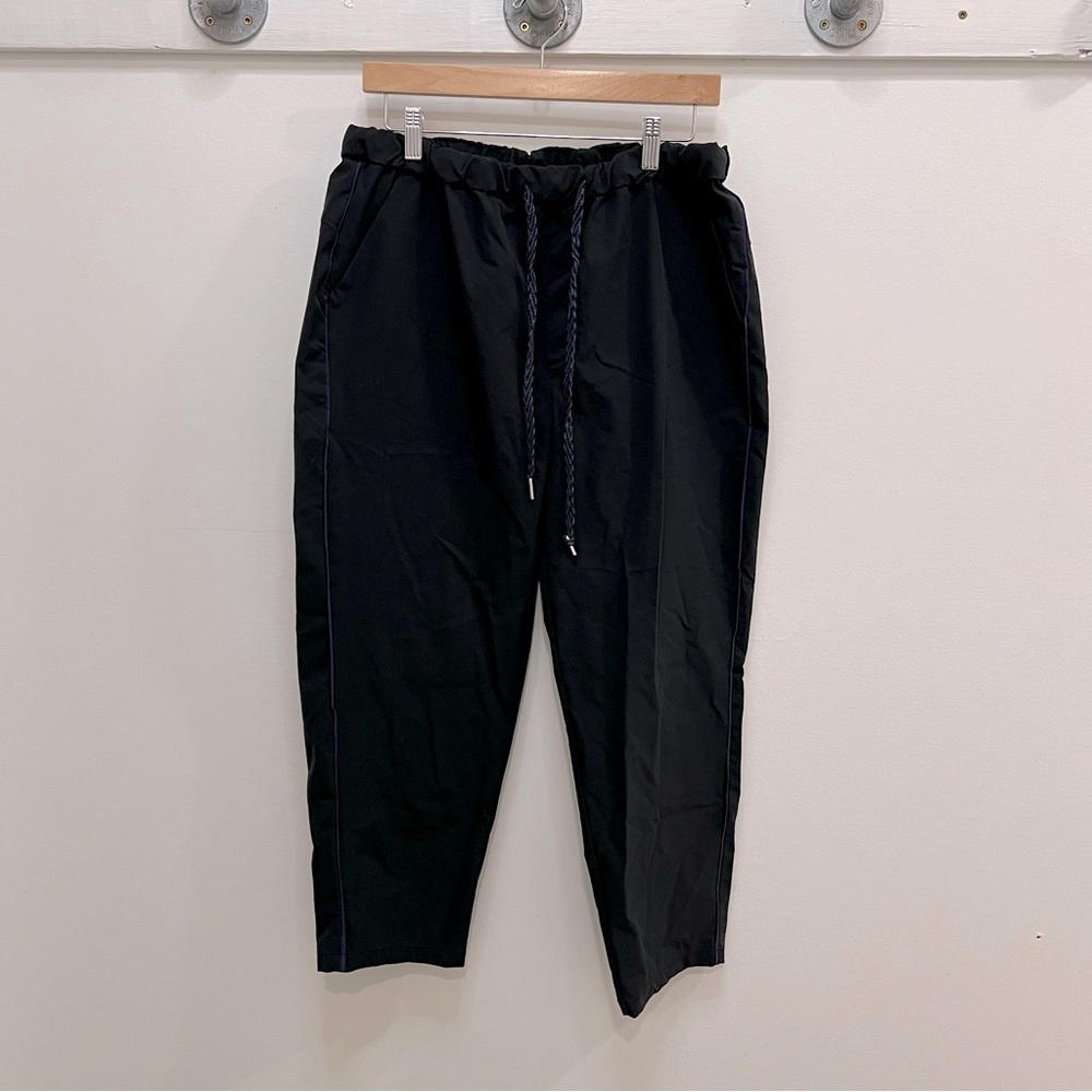 Maeve by Anthropologie black tech pants with drawstring and elastic waistband